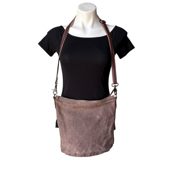 Myra Bag Tribal Hairon Leather Tapestry Crossbody Shoulder Bag - Picture 3 of 15